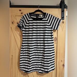MICHAEL Michael Kors Black and White Striped Dress